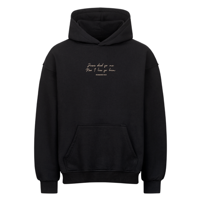 Jesus died for me Kalligrafie Oversized Hoodie