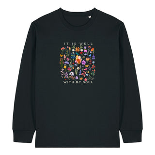 It is well (flowers) Longsleeve, christliche Streetwear von Mountain Movers