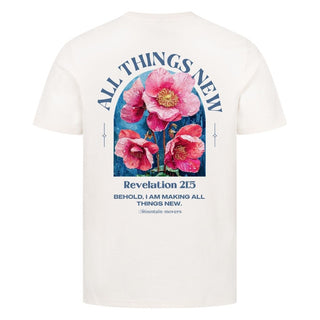 All things new Flower Shirt Detailansicht, Mountain Movers christliche Streetwear