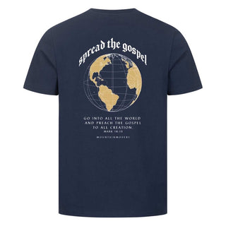Gospel Shirt BackPrint Detailansicht, Mountain Movers christliche Streetwear