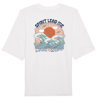 Spirit Lead me - Where my trust is Oversized Shirt BackPrint Detailansicht, Mountain Movers christliche Streetwear