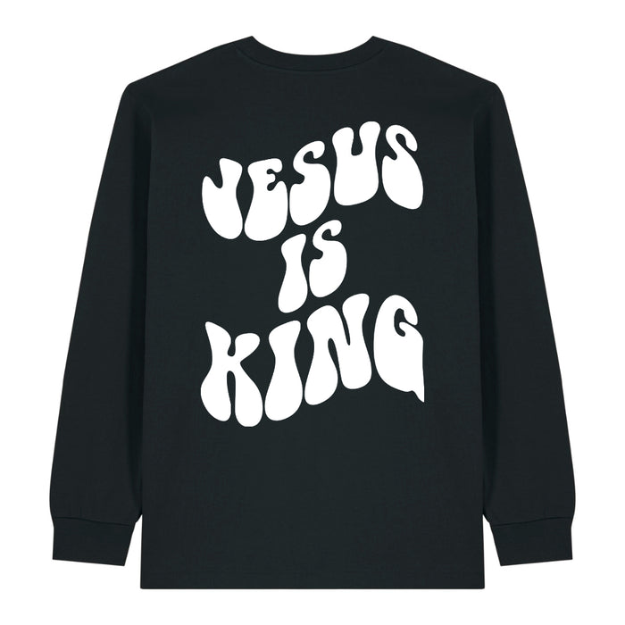 Jesus is King Script Longsleeve Backprint