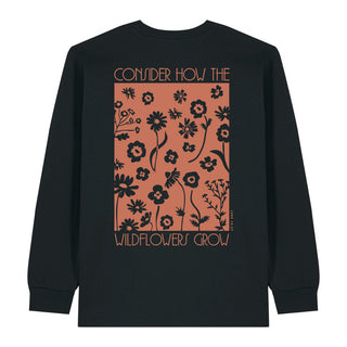 wildflower Longsleeve BackPrint, christliche Streetwear von Mountain Movers