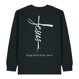 jesus cross Longsleeve BackPrint, christliche Streetwear von Mountain Movers