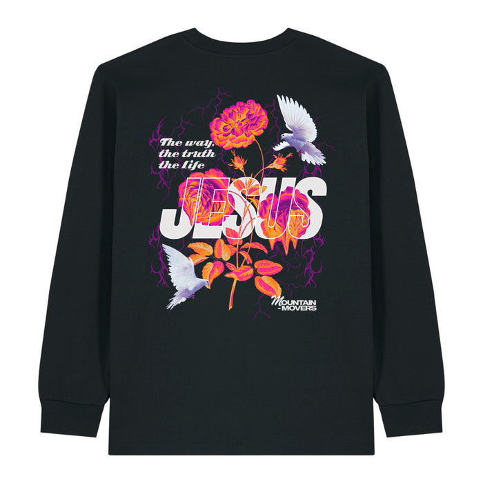 Jesus Flower Longsleeve Rugprint