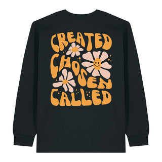 Created Chosen Called Longsleeve BackPrint, christliche Streetwear von Mountain Movers