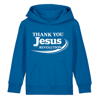 Thank you Jesus Kinderhoodie großer Front- & Backprint