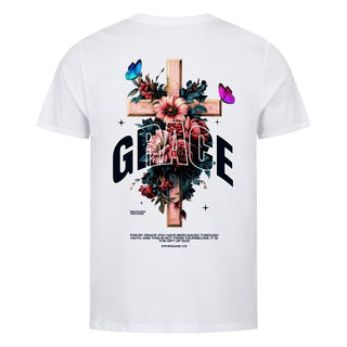 Grace Cross Shirt Detailansicht, Mountain Movers christliche Streetwear