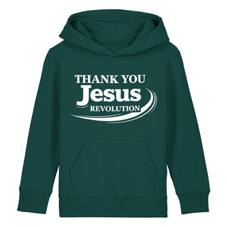 Thank you Jesus Kinderhoodie großer Front- & Backprint