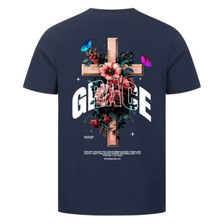 Grace Cross Shirt Detailansicht, Mountain Movers christliche Streetwear