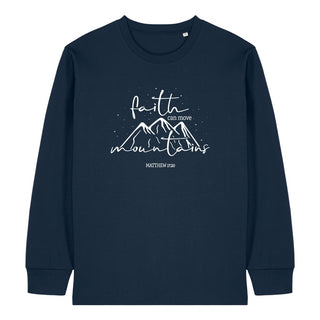 Move Mountains Longsleeve Variante, Mountain Movers christliches Design