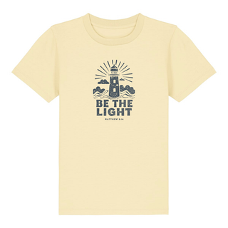 Be the light retro Kinder T-Shirt Variante, Mountain Movers christliches Design