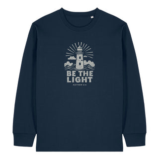 Be the light retro Longsleeve Variante, Mountain Movers christliches Design