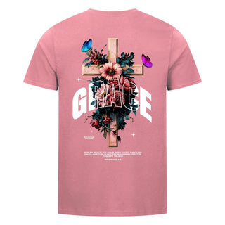 Grace Cross Shirt Detailansicht, Mountain Movers christliche Streetwear