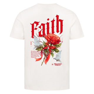 Faith flower dove Shirt Detailansicht, Mountain Movers christliche Streetwear