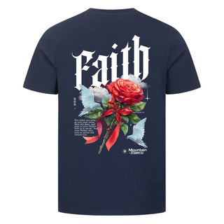 Faith flower dove Shirt Detailansicht, Mountain Movers christliche Streetwear