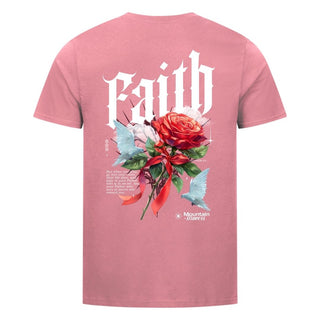 Faith flower dove Shirt Detailansicht, Mountain Movers christliche Streetwear
