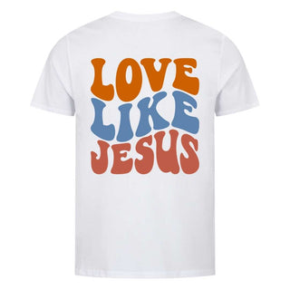 Love like Jesus Shirt BackPrint Detailansicht, Mountain Movers christliche Streetwear