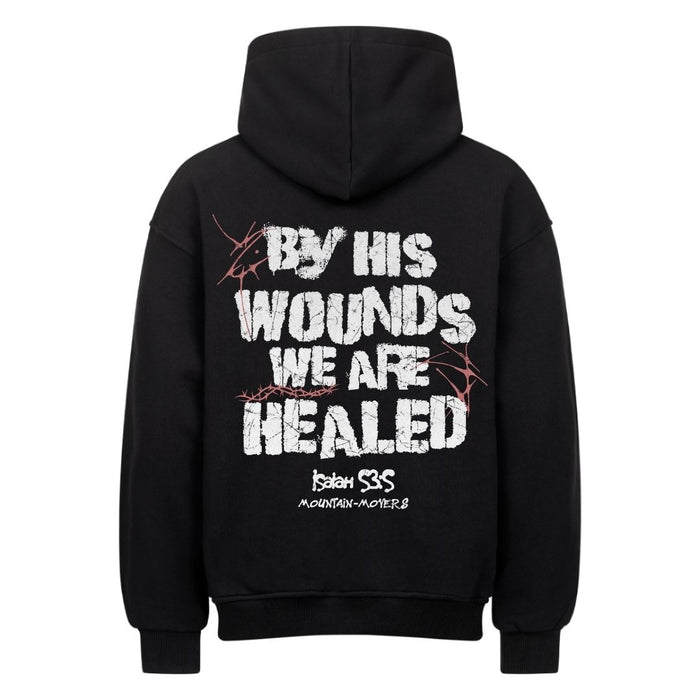 By his Wounds Oversized Hoodie Rugprint