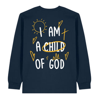 child of God colour Longsleeve BackPrint Variante, Mountain Movers christliches Design