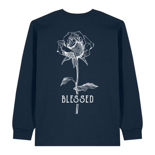 Blessed Rose Longsleeve BackPrint Variante, Mountain Movers christliches Design