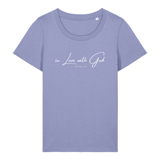 In Love with God Frauen Shirt Detailansicht, Mountain Movers christliche Streetwear