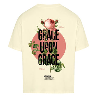 Grace upon Grace Oversize Detailansicht, Mountain Movers christliche Streetwear