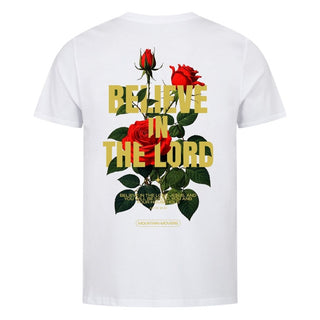 Believe in the Lord Shirt Detailansicht, Mountain Movers christliche Streetwear