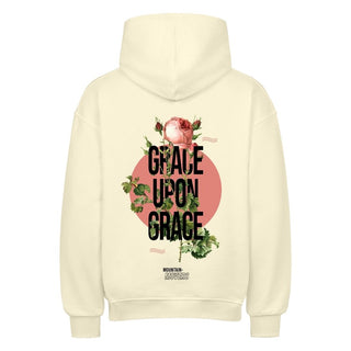 Grace upon Grace Oversize Hoodie Variante, Mountain Movers christliches Design