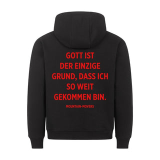 Gott ist der einzige Grund Hoodie Backprint, christliche Streetwear von Mountain Movers