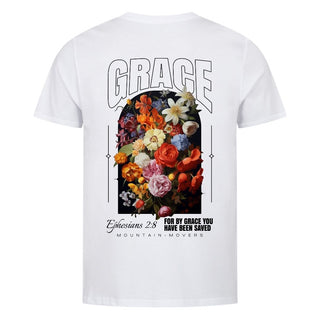 Grace Flower Ephesian Shirt Detailansicht, Mountain Movers christliche Streetwear