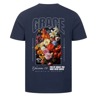 Grace Flower Ephesian Shirt Detailansicht, Mountain Movers christliche Streetwear