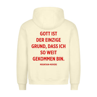 Gott ist der einzige Grund Hoodie Backprint Variante, Mountain Movers christliches Design