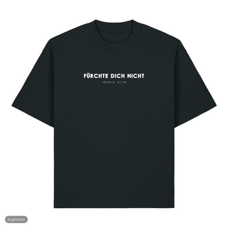 Hilfe und Schild Heavy Oversized Shirt, Schwarz, Vorderseite