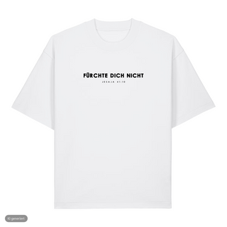 Fürchte dich nicht Tour Heavy Oversized Shirt, Weiß, Vorderseite