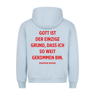 Gott ist der einzige Grund Hoodie Backprint Variante, Mountain Movers christliches Design