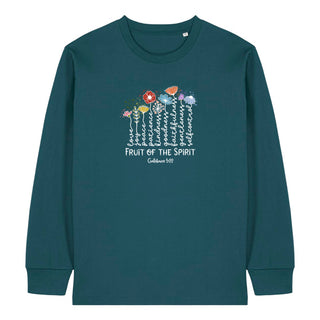 Fruit of the Spirit schwarz 23cm Longsleeve Detailansicht, Mountain Movers christliche Streetwear