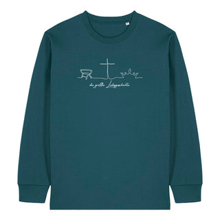 Die größte Liebesgeschichte Longsleeve Detailansicht, Mountain Movers christliche Streetwear