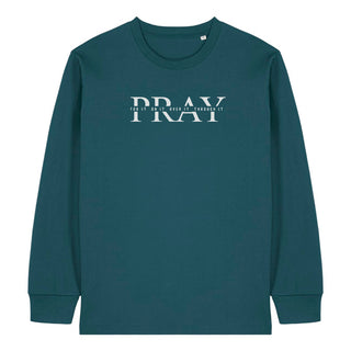 Pray for it Longsleeve Detailansicht, Mountain Movers christliche Streetwear
