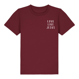 love like jesus little Kinder T-Shirt Detailansicht, Mountain Movers christliche Streetwear