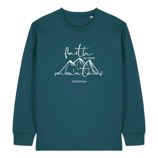 Move Mountains Longsleeve Detailansicht, Mountain Movers christliche Streetwear