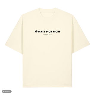 Jesaja 41:10 Heavy Oversized Shirt deutsch, Cream, Vorderseite