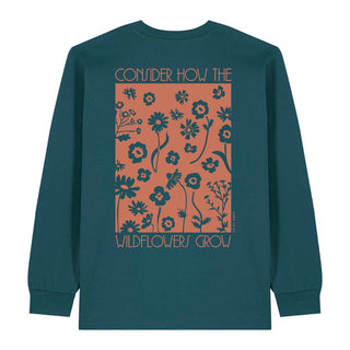 wildflower Longsleeve BackPrint Detailansicht, Mountain Movers christliche Streetwear