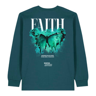 Faith Streetwear Longsleeve BackPrint Detailansicht, Mountain Movers christliche Streetwear