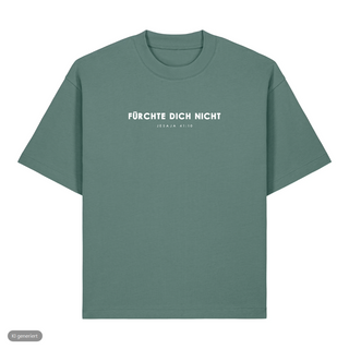 Fürchte dich nicht Typo Heavy Oversized Shirt, Green Bay, Vorderseite