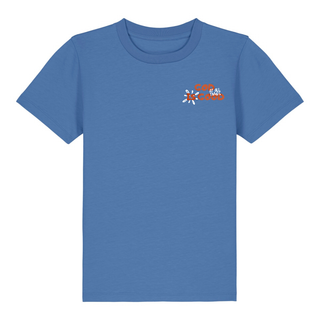 God is good at all times Kinder T-Shirt Detailansicht, Mountain Movers christliche Streetwear