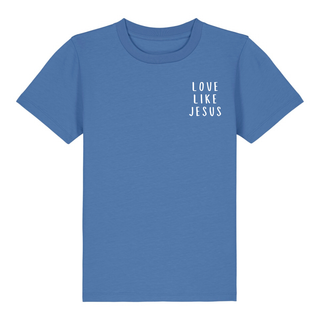 love like jesus little Kinder T-Shirt Detailansicht, Mountain Movers christliche Streetwear