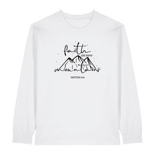 Move Mountains Longsleeve Variante, Mountain Movers christliches Design