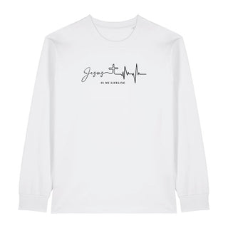Jesus is my lifeline Longsleeve Variante, Mountain Movers christliches Design
