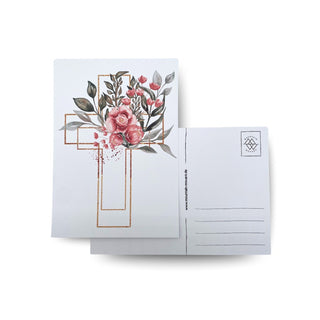 Golden Aquarell Cross Postkarte Variante, Mountain Movers christliches Design